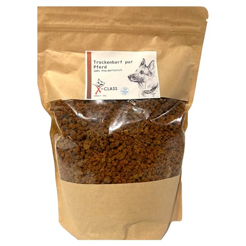 Trockenbarf Pferd pur, Trocken-Barf aus 100% Pferdefleisch 1kg