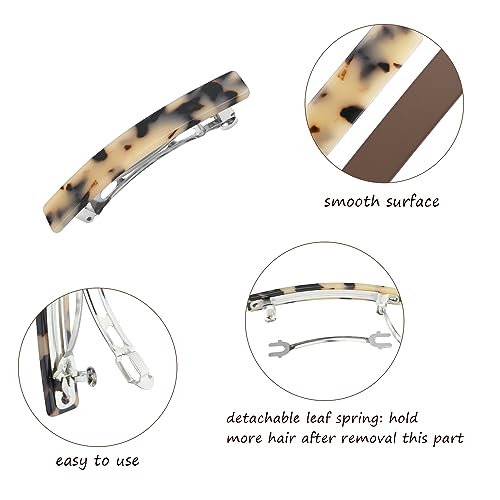 Deoot HAIR BARRETTES(B) Barrettes For Women Tortoise Shelland And Black Hair Barrettes Neutral Colors Hair Clips thumb #1