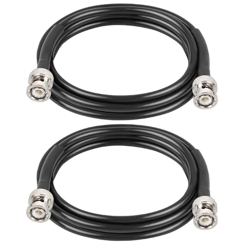 MOOKEERF 2PCS BNC Coax Cable 5ft, 50 Ohm RG58 Coaxial Cable with BNC Connectors