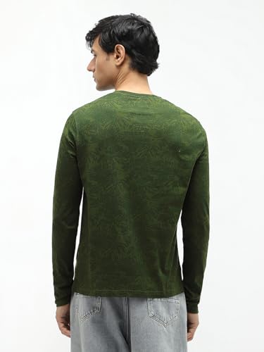 Image of Urbano Fashion Men's Printed Full Sleeve Slim Fit Cotton T-Shirt