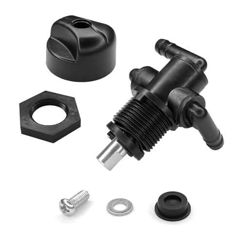 Eponcia Petcock Fuel Shutoff Valve for Polaris Sportsman 500 3-Way Fuel Tank Shutoff Petcock Valve Switch with Knob Nut Kit for Polaris Sportsman Trail Boss 400 325 330 600 700 Replace 7052161 5432559