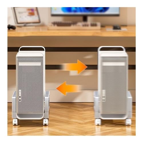 Soporte para torre de computadora, soporte móvil con ruedas giratorias para CPU, soporte para gabinete de PC para piso o alfombra, ideal para gaming y escritorio (gris) miniatura 6