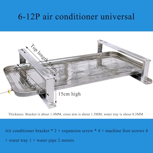 Soporte de condensador de CA con bandeja de drenaje de acero inoxidable para mini split de 700 lb 2