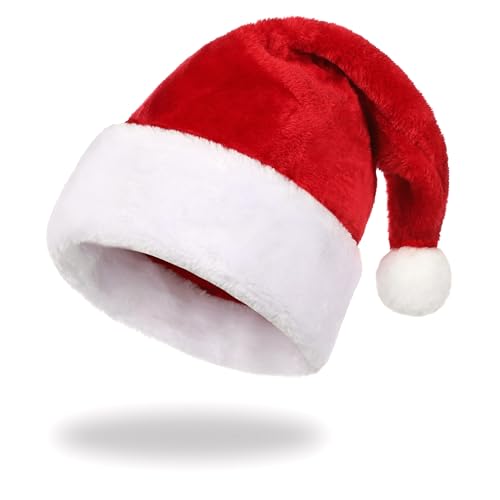 Nordstern Weihnachtsmütze für Erwachsene - Rot Weiße...