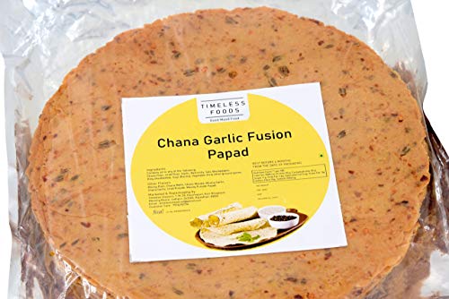 Image of Timeless Food Chana Garlic Papad 800g | Handmade Chana Lahsun Papad | Sardarshahar Special Rajasthani Fresh Lasun Snack