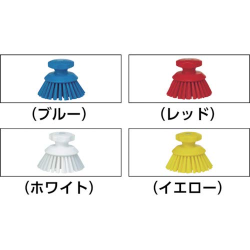 Miniatura 4 de Vikan, Cepillo rojo, exfoliante, redondo, rígido, 5 ", PPPBT, 3885