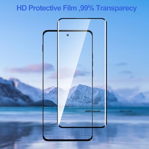 T Tersely (3 Pack Screen Protector for Motorola Moto Edge 2024, Tempered Glass 3D full Coverage Bubble Free Support Fingerprint Unlock Anti-Scratch, Case Friendly