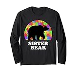 Photo Gallery sister bear puzzle piece sensibilizzazione sull autismo supporto familiare maglia a manica Photo Gallery sister bear puzzle piece sensibilizzazione sull autismo supporto familiare maglia a manica