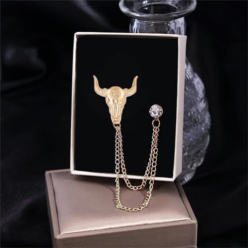 Image of 2PCS Crystal Hanging Chain Brooch Suit Pin for Men Women Vintage Crown Cross Star Diamond Broochs Gold and Silver Wedding Brooch for Clothes Dress Hats Bags Accessory