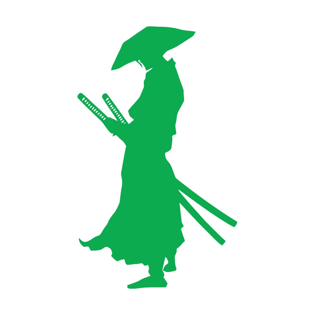 Ronin East Vinyl Wall Sticker Decor Bedroom Samurai Warrior Japan Sword Knight Wall Decal for Living Room Decoration Art Small - 34x57cm