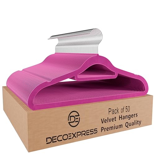 Perchas Terciopelo Rosa Marca DECO EXPRESS