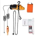 Electric Chain Hoist Winch - 1100Lbs Chain Electric Lift Hoist Single Phase Overhead Crane Hoist w/Emergency Stop Switch Design Max Lift Height 13Ft 110V Crane Hoist for Garage Ceiling