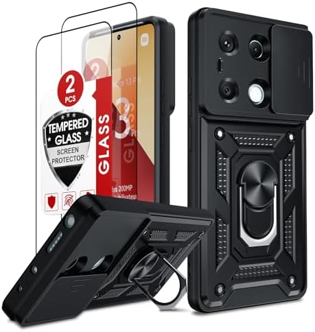 Abuenora Cover Portafoglio Con Blocco RFID Per Xiaomi Redmi Note 13 Pro 5G / Poco X6 5G: Custodia A Libro In Pelle Con Slot Carte E Supporto, Nero