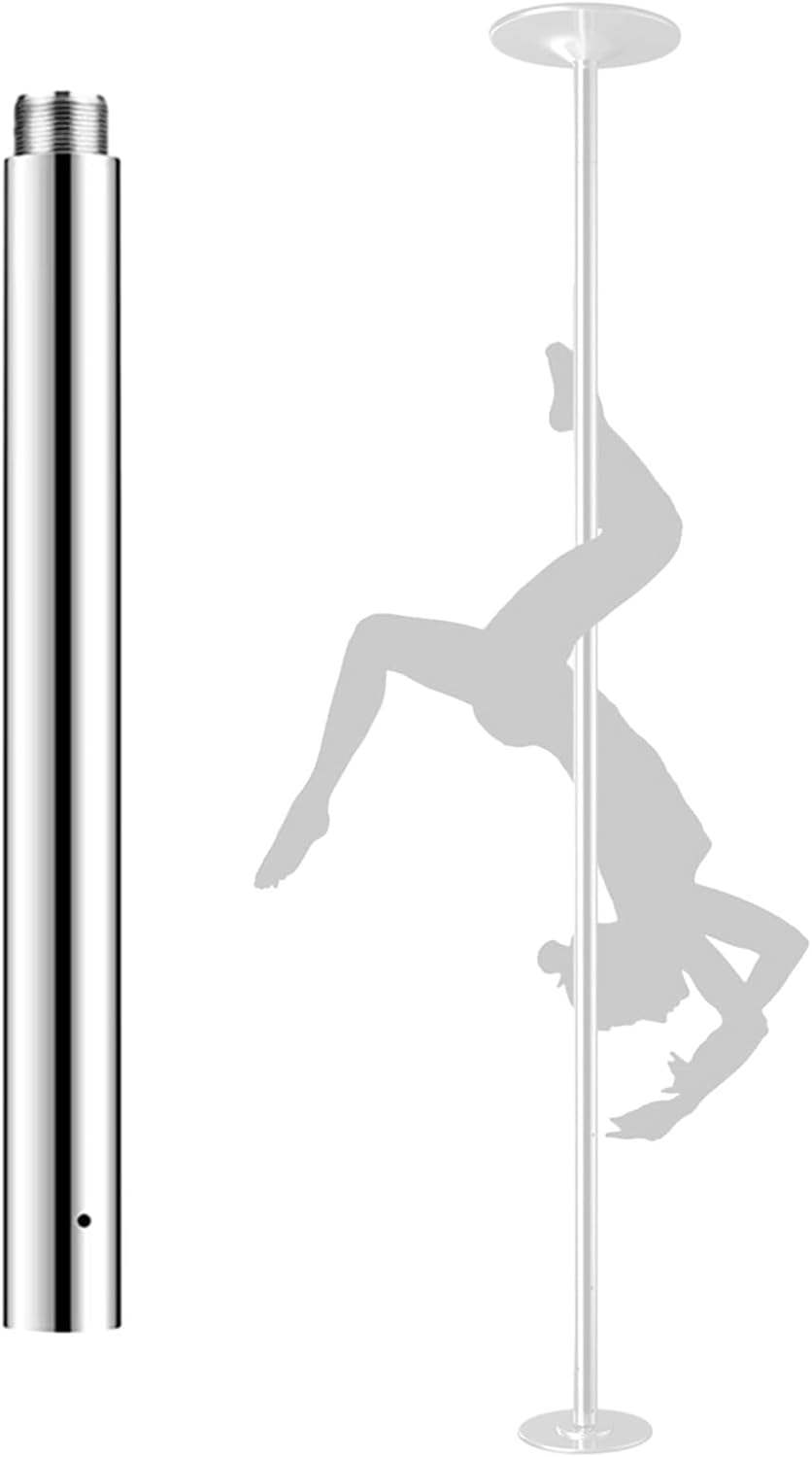 Premium Dance Pole Removable Spinning Static Dancing HeavyDuty Steel Pole Adjustable Height，Spinning Pole Dancing Pole - Heavy Duty Lockable Stripper Pole for Home & Clubs with Extension Kit