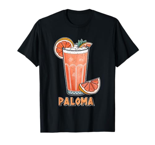 Refreshing Paloma Cocktail Drink Illustration T-Shirt