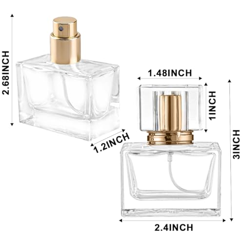 Enenes Refillable Perfume Atomizer - 30ml (1oz) Glass Spray Bottles, 3 Pack - Large Empty Travel Perfume Bottles for Refilling2