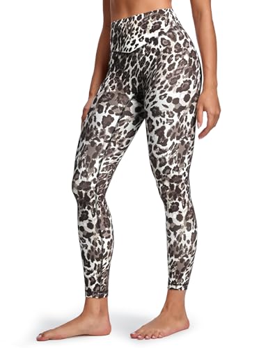 HeyNuts Butt Lifting Leggings for Women No Front Seam Tummy Control High Waisted Compression Workout Leggings 7/8 Booty Lifting Gym Fitness Yoga Pants 25 Espresso Leopard S(4/6)