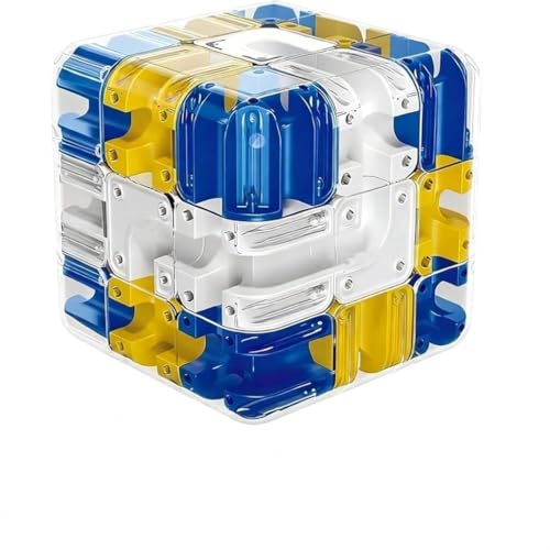 Image of 3D Maze Cube Ball Puzzle Game for Kids & Adults | Labyrinth Brain Teaser Toy for Logical Thinking & Focus | Handheld Educational Puzzle Cube for Stress Relief & Spatial Skills (Blue)
