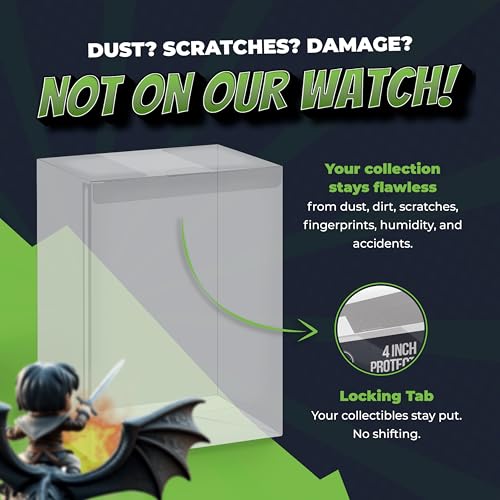 EcoTEK Protectors, 20-Pack Protective Cases Fits 4" Display Figures - Scratch-Resistant, Strong, Crystal Clear Acid-Safe Display Case for Action Figures, Toys, and Collectibles