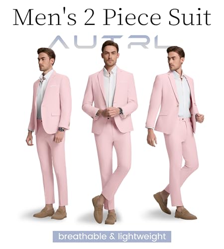 Mens Suit Slim Fit 2 Piece Suits for Men Formal Suit Jacket Pants Business Casual Suits Wedding Prom Tuxedos2