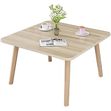 ELEFOCUS Coffee Table, Japanese Style Square Window Sill Low Table Size40X40X30CM,ColorA