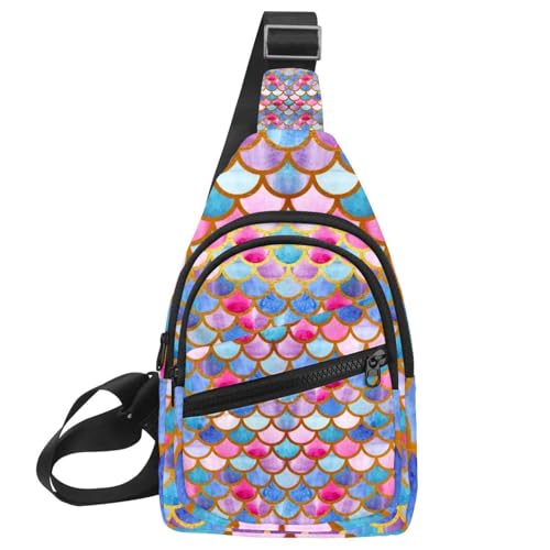 Mochila cruzada impermeable con estampado rústico de madera para viajes y senderismo