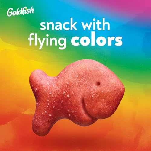 Image of Goldfish Colors Cheddar Cheese Crackers, Baked Snack Crackers, 6.6 oz Bag (Pack of 6)