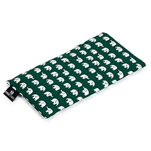 Yoga Studio Organic Elephant Eye Pillow – 23cm x 12/13cm, Organic Lavender & Linseed Scented Yoga Pillow for Tired Eyes, and Headaches