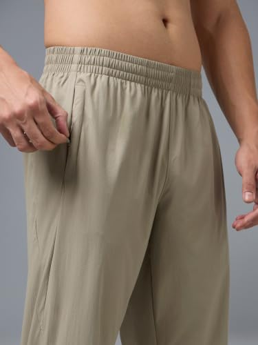 Image of TECHNOSPORT Men's Solid Slim Fit Sports Track Pants with TS LYTRA | Quick-Dry, Moisture-Wicking, UPF 50+ & Odour-Resistant Activewear for Gym, Running & Training