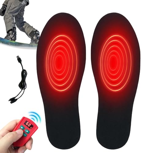 Sghtil Plantillas térmicas para botas, accesorios térmicos para pies, 2000 mAh, lavables para actividades al aire libre en invierno