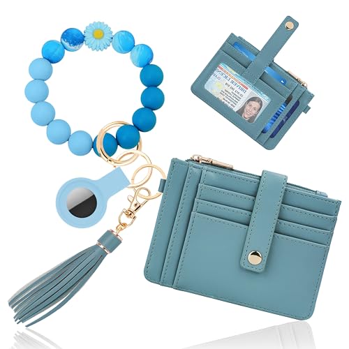 Image of Wristlet Wallet for Women, Keychain Wallet with AirTag Holder