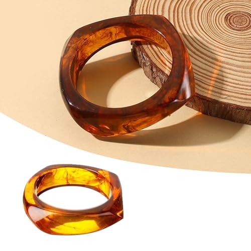 Square Acrylic Resin Bangle Bracelet Geometric Irregular Bangle Bracelets Colorful Chunky Bracelet Acrylic Resin Bangles Sets for Women3