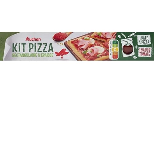 AUCHAN Kit pour pizza rectangulaire et épaisse 600 g