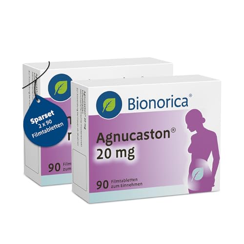 Agnucaston 20 mg im Sparset 2x90 Stück das pflanzliche Arzneimittel mit Mönchspfefferextrakt bei prämenstruellen Beschwerden(2) wirkt krampflösend(1) und stabilisiert das hormonelle Gleichgewicht