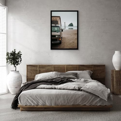 Americanflat 27x39 Poster Frame with Polished Plexiglass - Black Picture Frame - Wide Photo Frames Made of Engineered Wood for Vertical or Horizontal Wall Display - Epic Collection - Black
