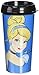 Silver Buffalo DP1687 Disney Cinderella BPA-Free Plastic Travel Mug, 16 oz., Blue