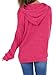PGANDS Women's Casual Long Sleeve Drawstring Hoodies Sweatshirt Cute Loose Lightweight Soft Pullover Tops with Pocket Hot Pink