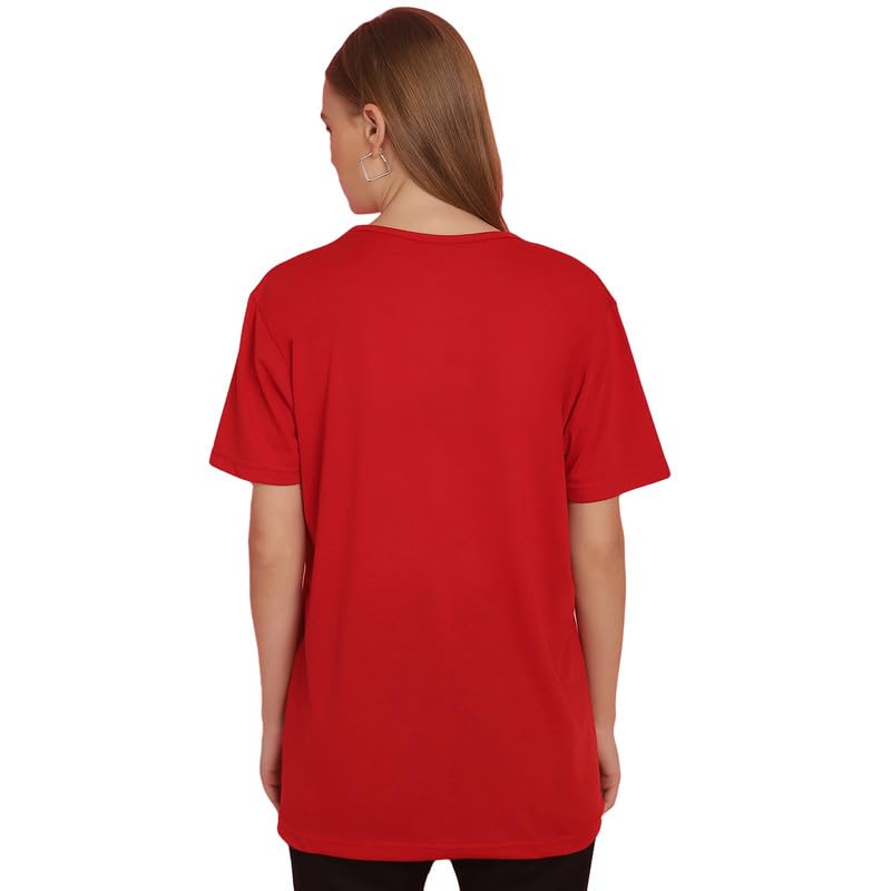 Image of Round Neck Cotton Printed Women Regular Fit Tshirt-P1950