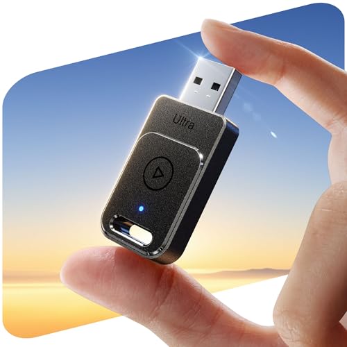 Cleviton for Apple Carplay Wireless Adapter, 3X Fast Auto-Connect, No Latency, Plug and Play, Bluetooth 5.3 & WiFi 6, 2025 Mini Car Play Dongle for iPhone 5~16, Fit for 927+ Cars, USB A/C, Black