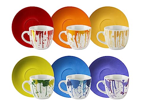 Excelsa Dripping   Juego de 6 tazas de café, porcelana, 90 cm