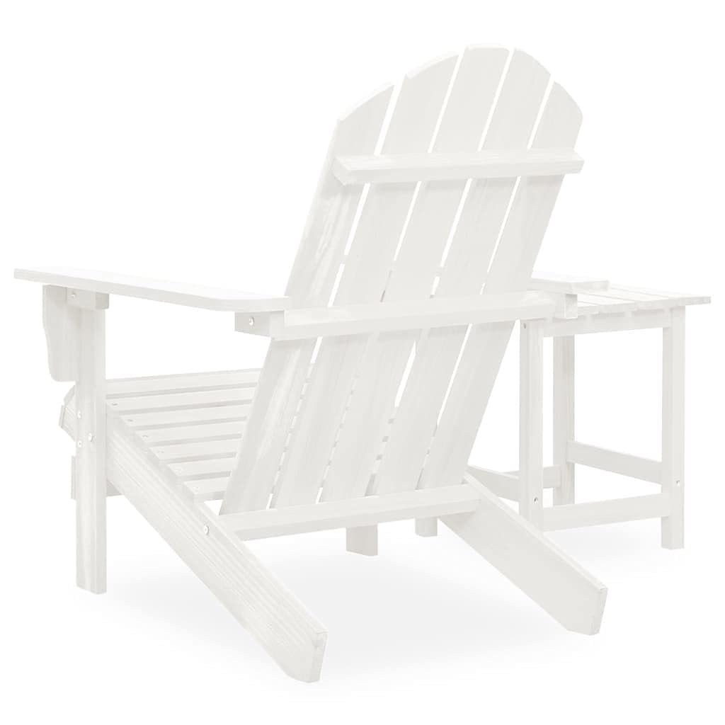 Solivagant Chaise de Jardin Adirondack avec Table Bois de Sapin Blanc,(10.15 KG)