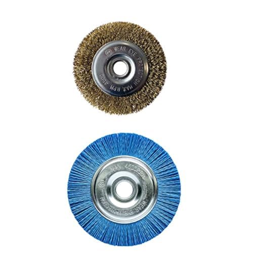Gloria Bundle Stahldraht-Fugenbürste | Ø 11cm | 1,5 cm Breite Nylon-Fugenbürste| Ø 11cm | 1,2 cm Breite | Zubehör MultiBrush- und WeedBrush-Geräte | zur Fugenreinigung