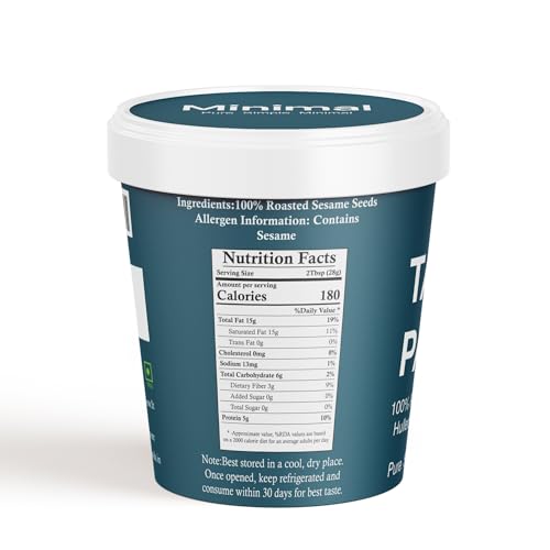 Image of Minimal White Tahini Paste-200 gram 100% Sesame Seeds Smooth & Creamy No Additives Ideal for Hummus, Dressings & Baking