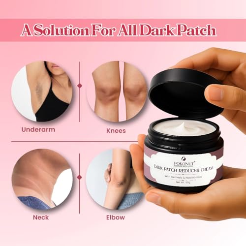 Image of Pokonut Natural Skincare Trio | Stretch Marks Cream + Face Cream + Dark Patch Reducer | Ayurvedic Formula with Hyaluronic Acid, Niacinamide, Wheat Germ Oil | 100% Herbal, Dermatologically Tested | For Glowing & Even Skin Tone | Pack Of 3