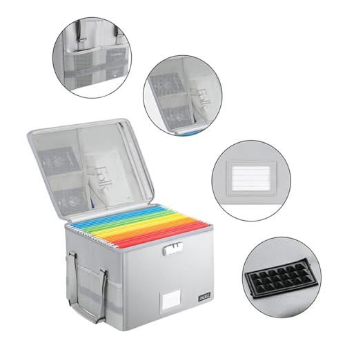 Boîte de rangement de documents pliable haut de gamme avec serrure intégrée