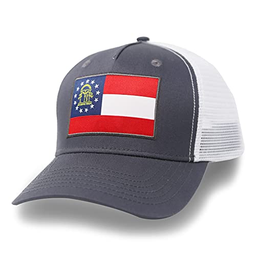 Image of International Tie State Hat for Men and Women, Adjustable Snapback Trucker Baseball Cap with Embroidered Patch