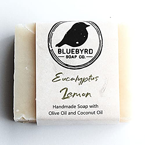Bluebyrd Soap Co. Eucalyptus Lemon All Natural Soap Bar | Citronella Essential Oil Bar Soap for Camping, Fish Hands, Natural Repel Citronella Soap Repellant | Handmade USA Vegan Soap, 5oz.(EUCALYPTUS)