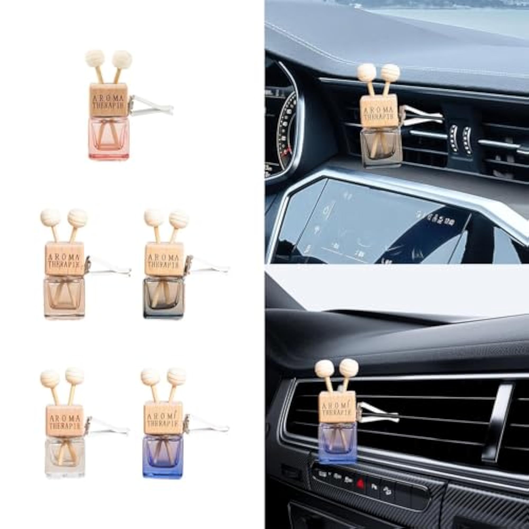 Empty Car Diffuser Vent Clip Perfume Bottle, Red