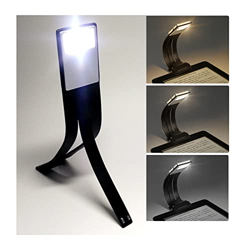Lampes de lecture pour livres au lit, 250 mAh, 50 lm, 3 modes 3000 K - 5500 K - 4500 K, 2 à 3 heures de travail, 20,5 × 4 × 0,9, 45 g (noir) Cover