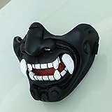 Custom Halloween Costume Cosplay BB Gun Kabuki Samurai Evil Demon Oni Airsoft Mask black MA233